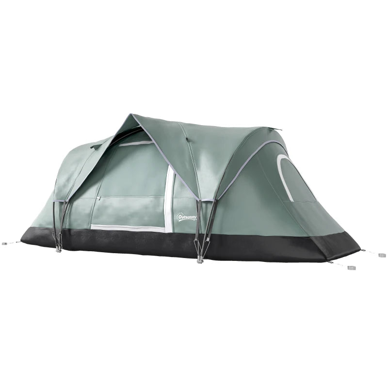 5-6 Person Family Tent, Outdoor Camping Tent with Lighting Hook, Carrying Bag for Camping, Hiking and Travelling, Green