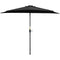 Outsunny Patio Umbrella: 9ft Half Round Balcony Garden Parasol Sun Shade Black
