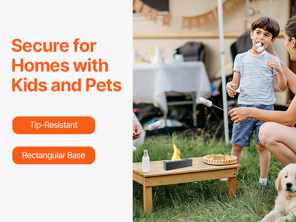 VEVOR Tabletop Fire Pit Bowl 15 inch Concrete Fireplace Indoor Outdoor Patio 