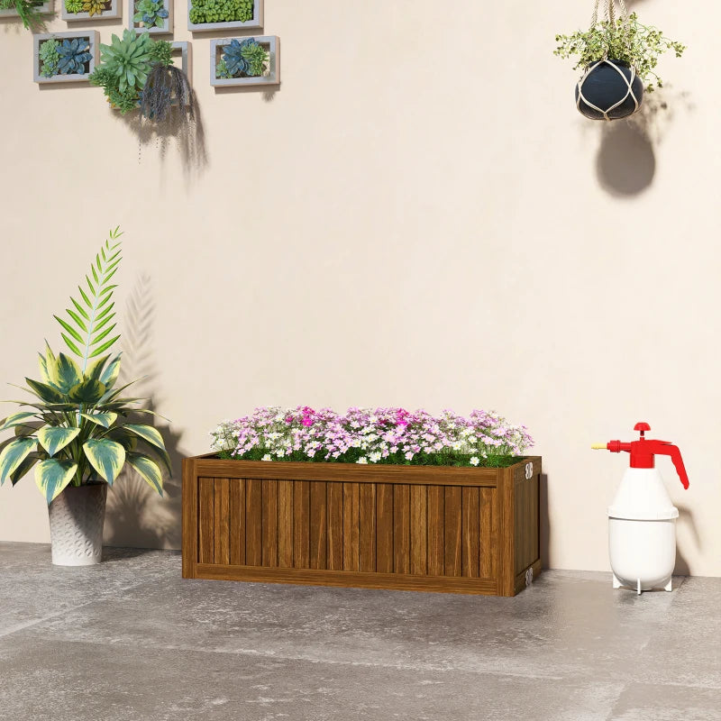 Foldable Elevated Planter Box, Wooden Raised Garden Bed for Backyard Patio to Grow Vegetables Herbs Flowers, Carbonized