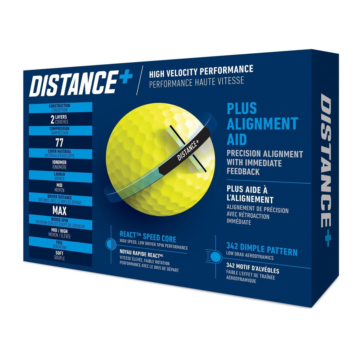 TaylorMade Distance+ Yellow Golf Balls 