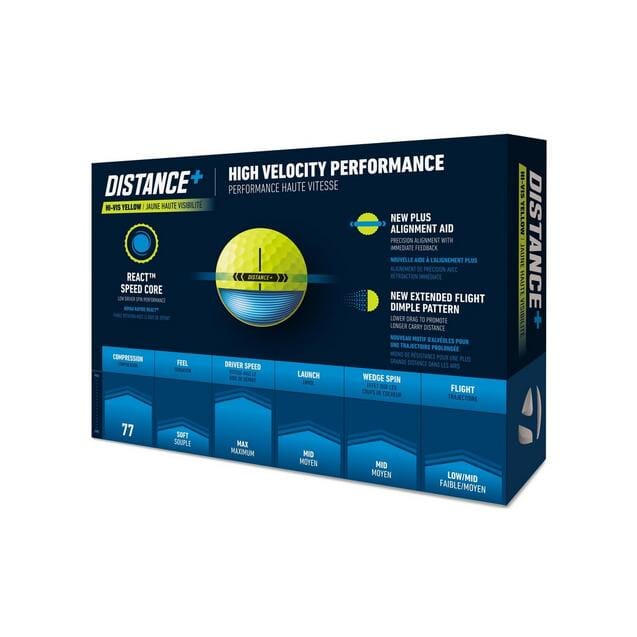 TaylorMade Distance+ Yellow Golf Balls '25 