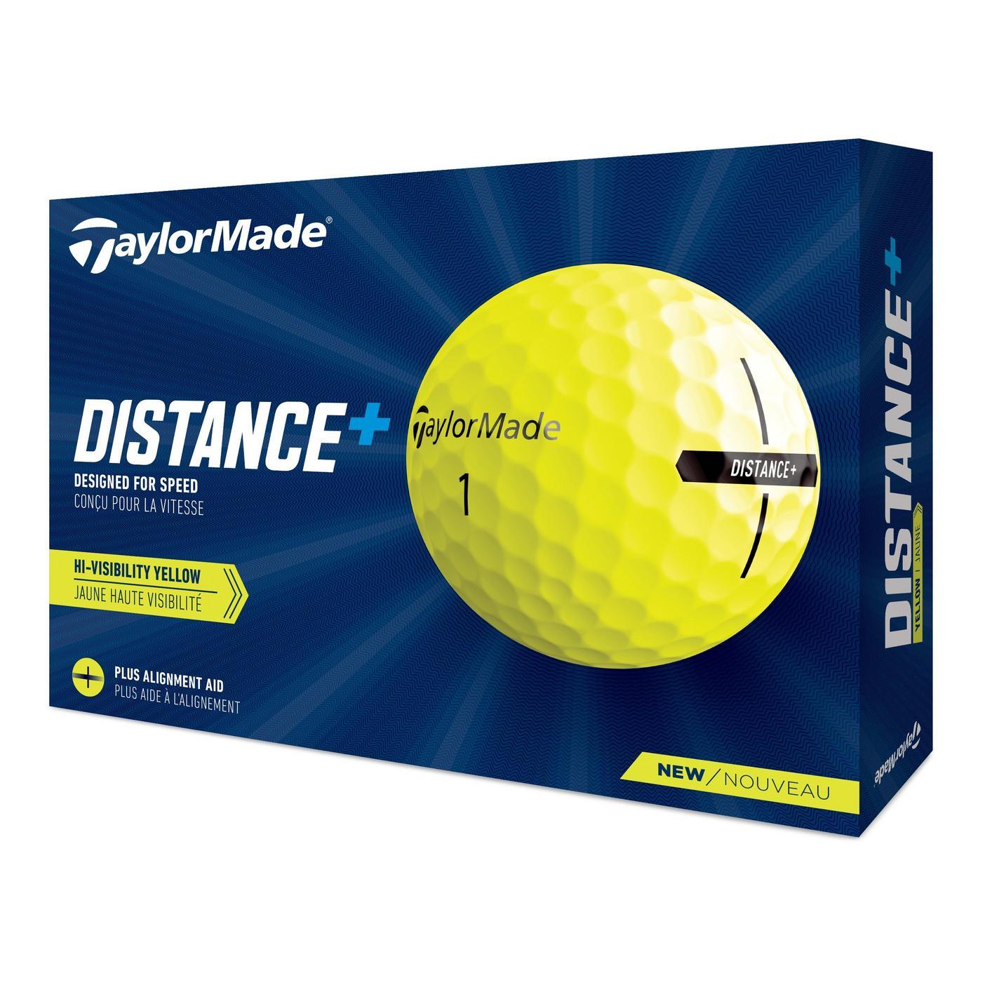 TaylorMade Distance+ Yellow Golf Balls 