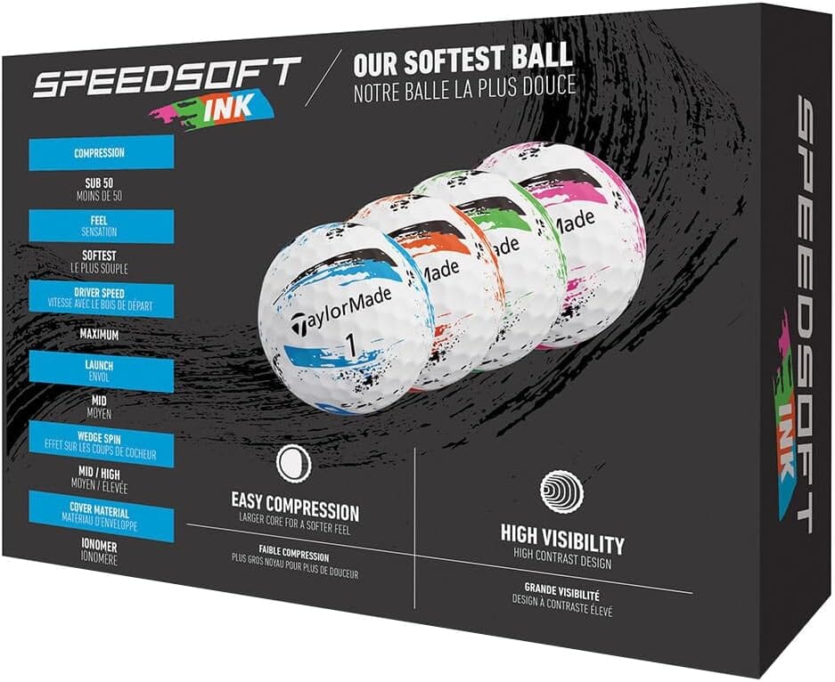 TaylorMade TM25 SpeedSoft Ink Multi Golf Balls 