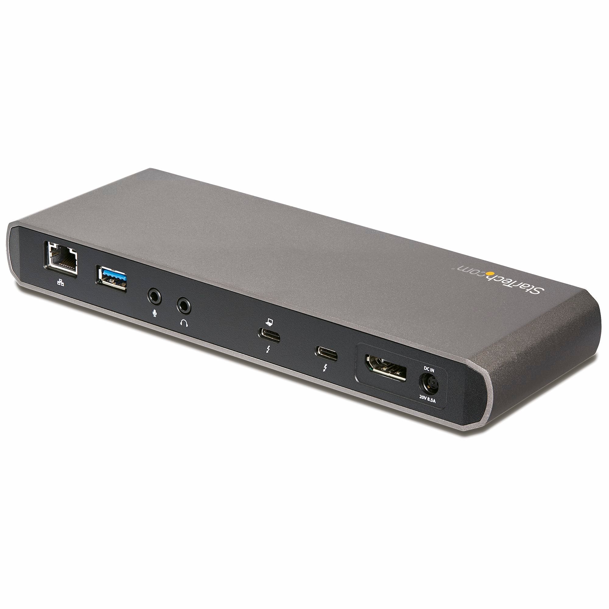 Thunderbolt 3 Dock, Dual Monitor 4K 60Hz TB3 Laptop Docking Station, DisplayPort, 85W PD, 3x USB, GbE 