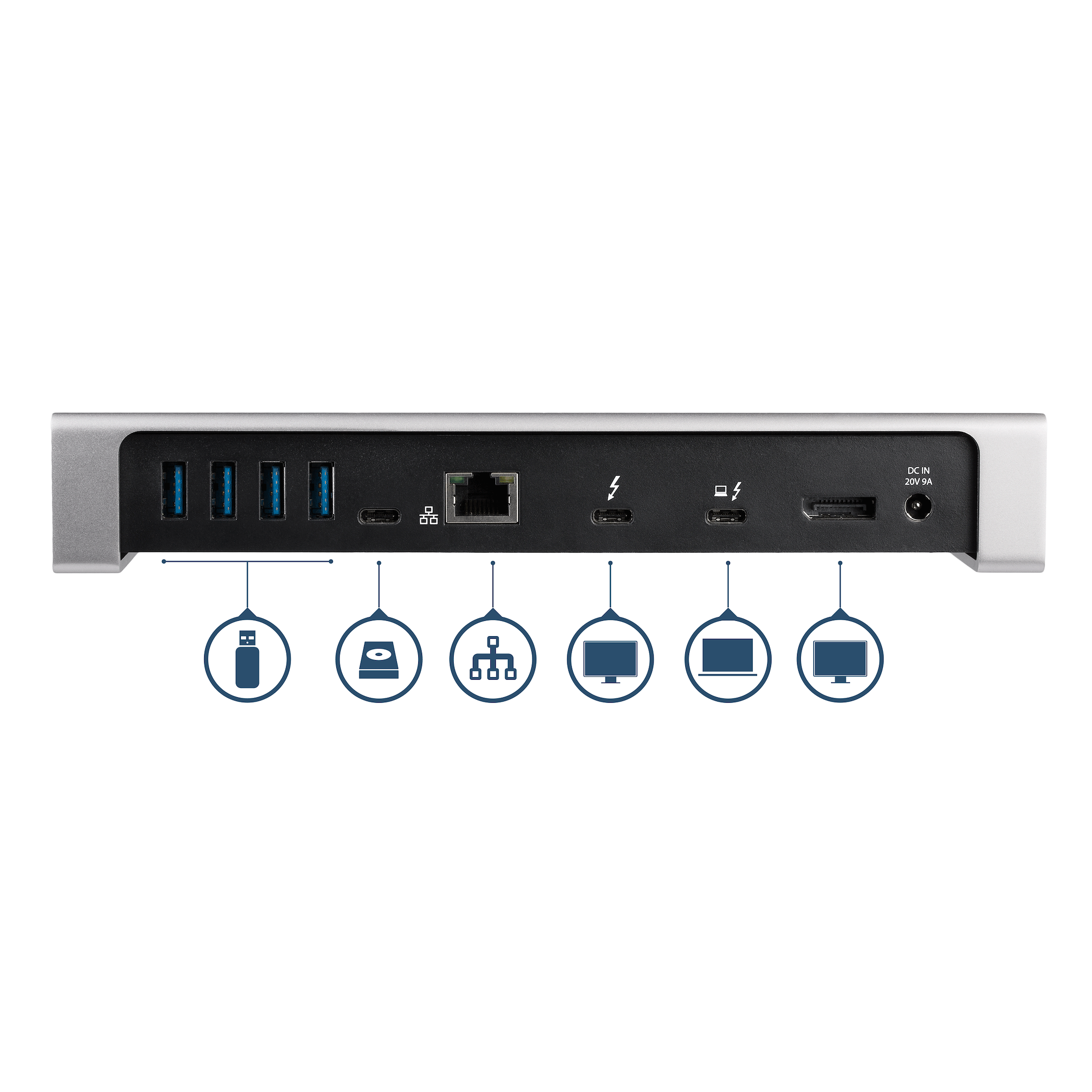 Thunderbolt 3 Dock - Dual Monitor 4K 60Hz TB3 Laptop Docking Station with DisplayPort - 85W Power Delivery Charging - 6-Port USB 3.0 Hub, SD 4.0, GbE, Audio - Windows & Mac 