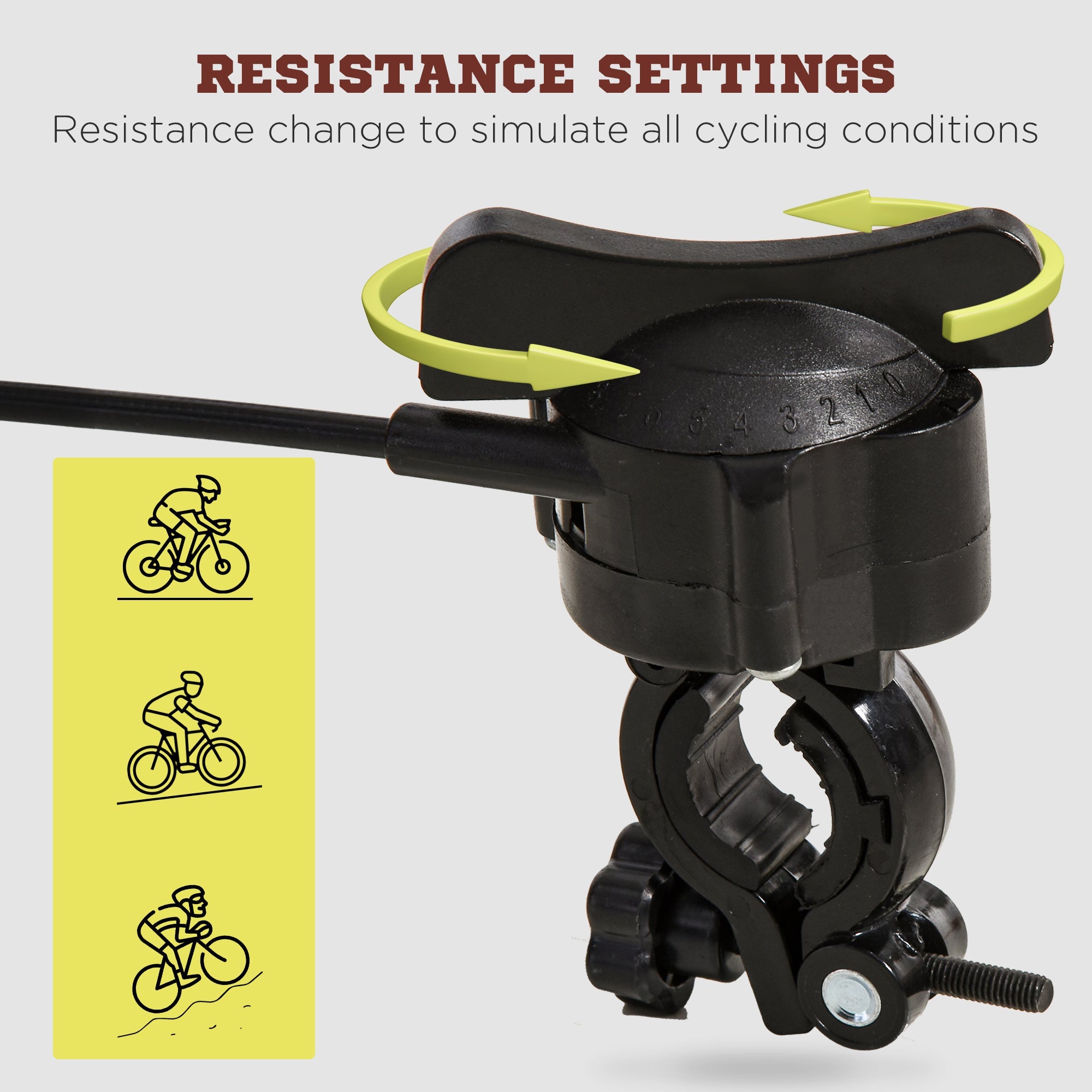 Soozier Magnetic Indoor Cycling Trainer: Portable Exercise Bike Stand with 5 Level Resistance for Fitness Training, Red 