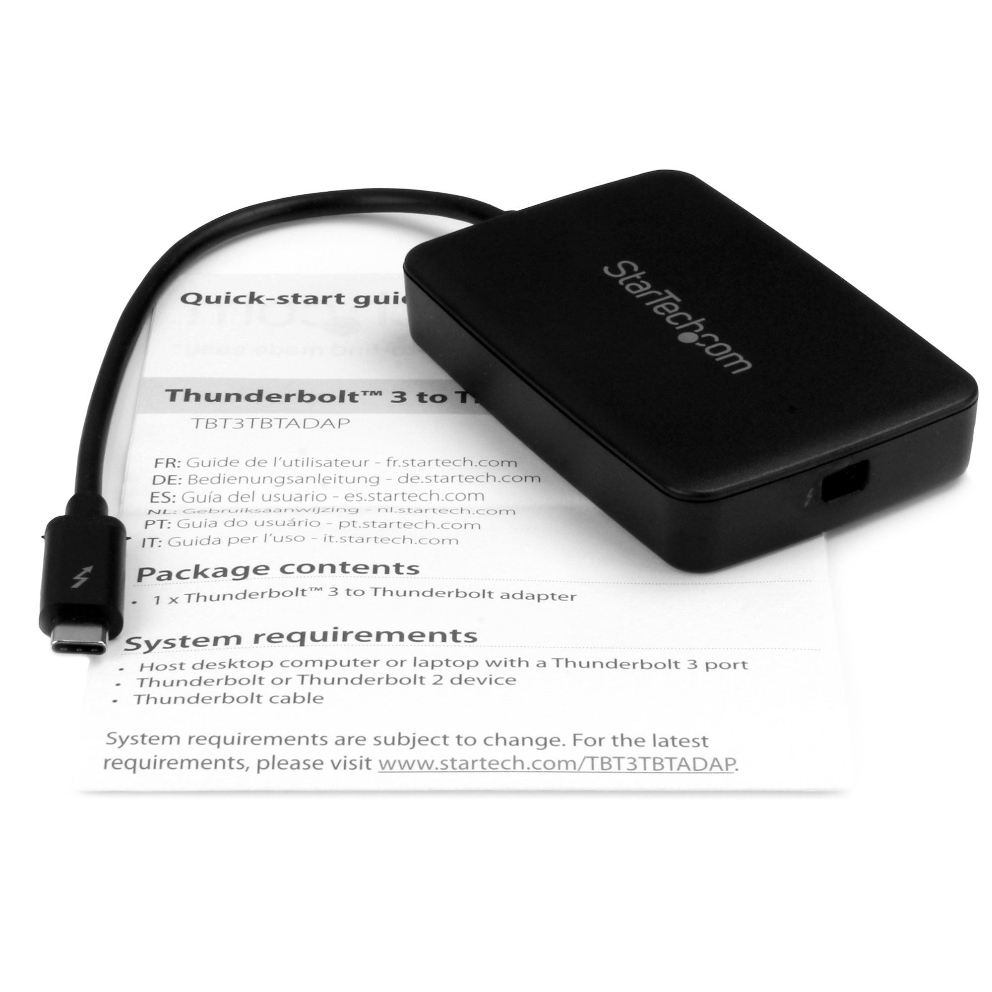 Thunderbolt 3 to Thunderbolt 2 Adapter - TB3 Laptop to TB2 Displays & Devices - Thunderbolt 2 20Gbps or Thunderbolt 1 10Gbps Converter - Thunderbolt 3 Certified- Windows/Mac 