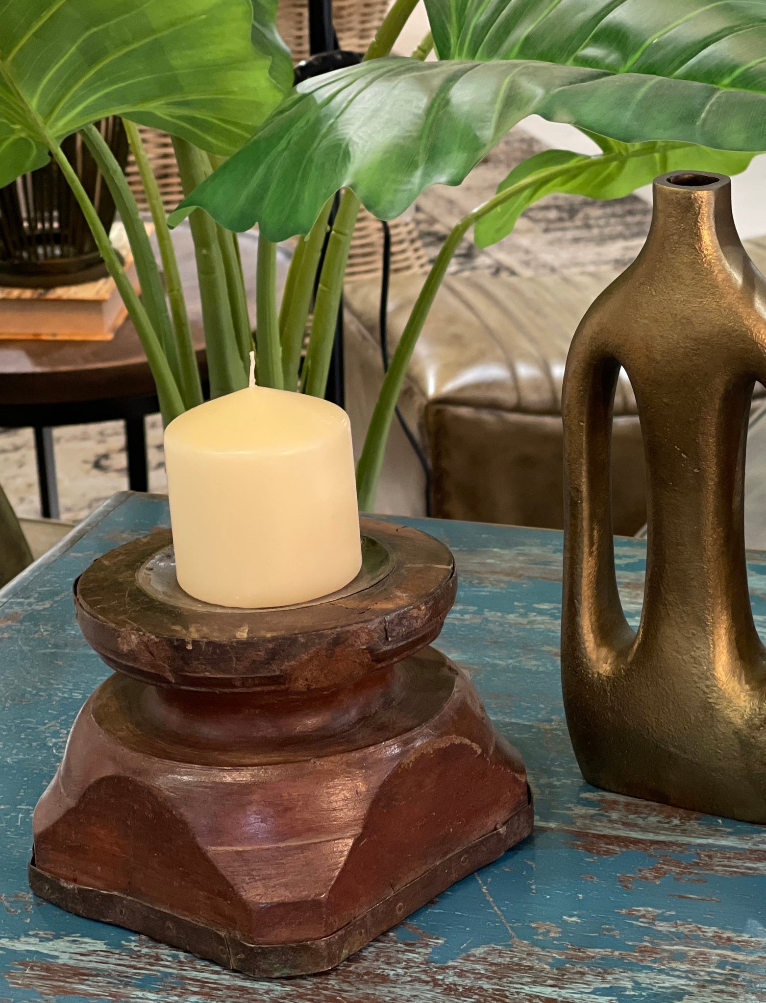 Art. Wooden Candle Stand **Assorted** (TC-NB-1960) 