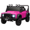 Qaba Land Rover Licensed Kids Ride on Truck with Remote Control, Spring Suspension, LED Lights, 3 Speed for Ages 3-5, Pink