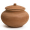 Terracotta Clay Canister with Lid – Handcrafted Rustic Kitchen Storage, 8