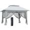 Outsunny 12' x 12' Foldable Pop-up Party Tent Instant Canopy Sun Shade Gazebo Shelter Steel Frame Oxford w/ Roller Bag