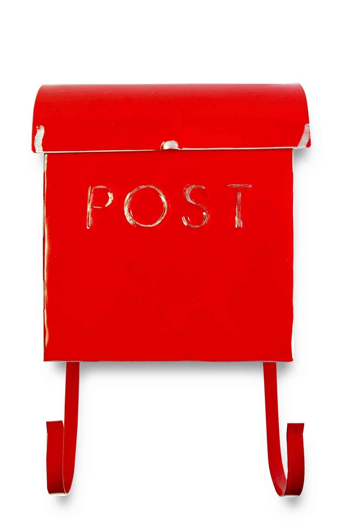 Euro Mailbox Rustic Red With POST, Last Chance 