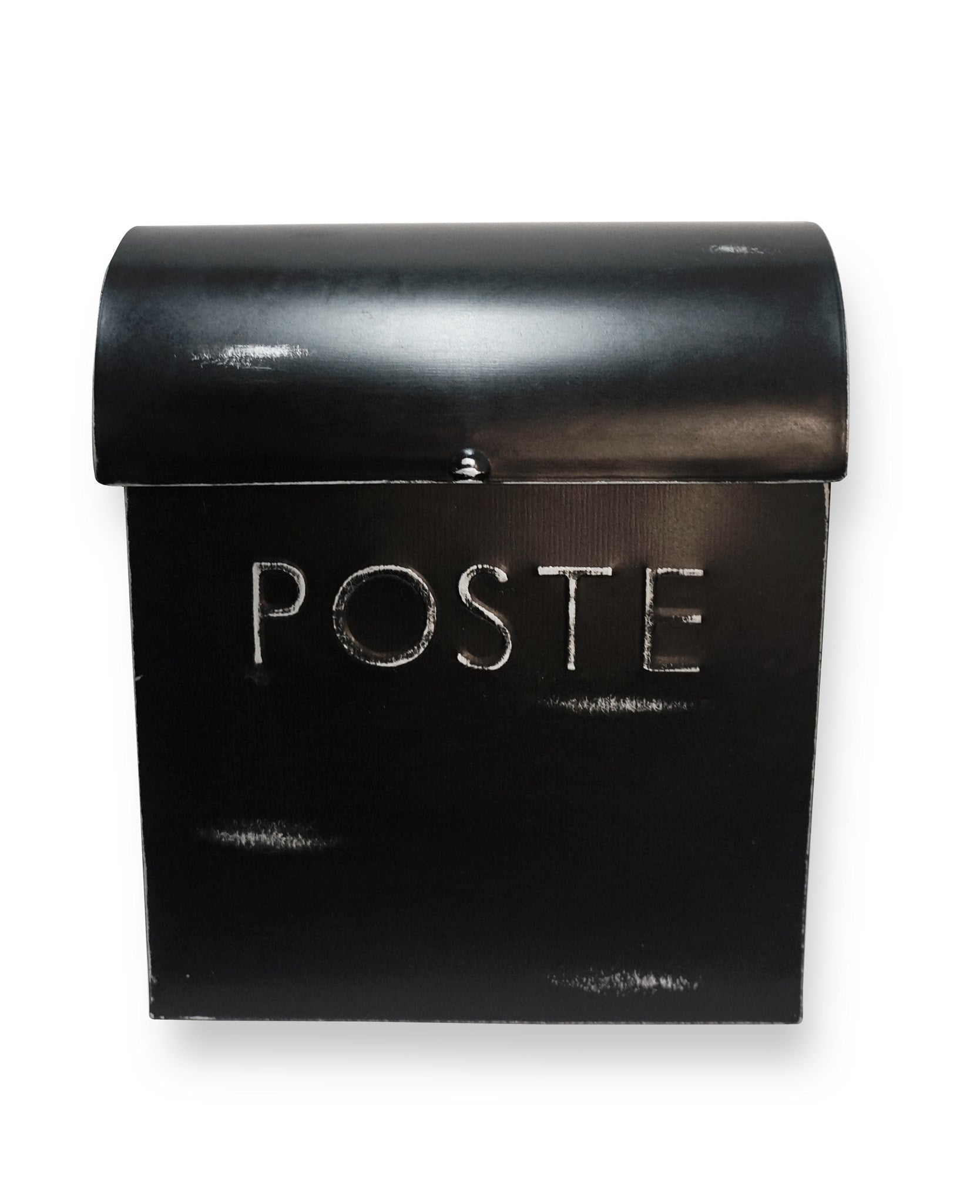 Rustic Euro Mailbox Rustic  Black With POSTE, Last Chance 
