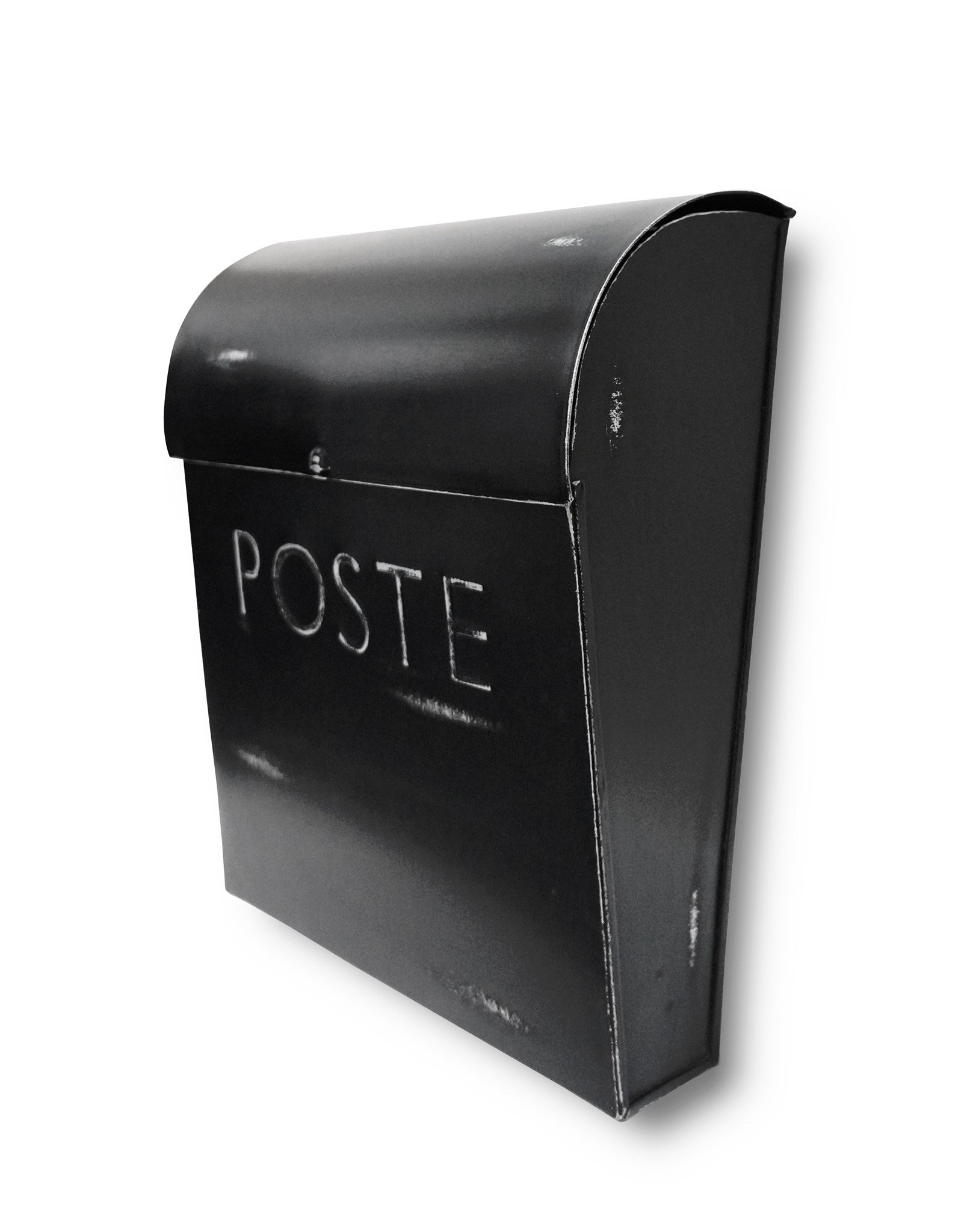 Rustic Euro Mailbox Rustic  Black With POSTE, Last Chance 