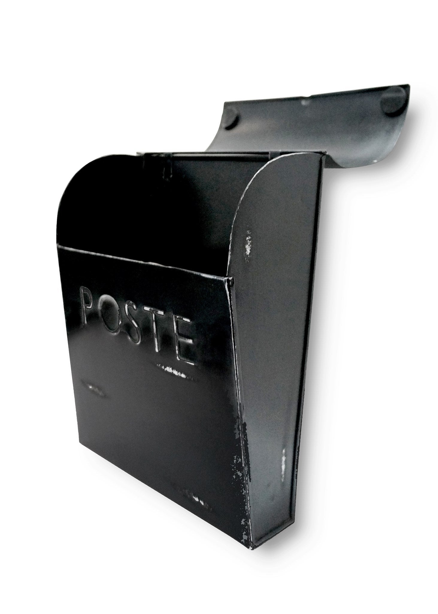 Rustic Euro Mailbox Rustic  Black With POSTE, Last Chance 