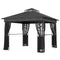 Outsunny 10' x 10' Outdoor Gazebo with Shelves and Netting, UV30+ Double Roof Patio Gazebo for Lawn, Backyard and Deck