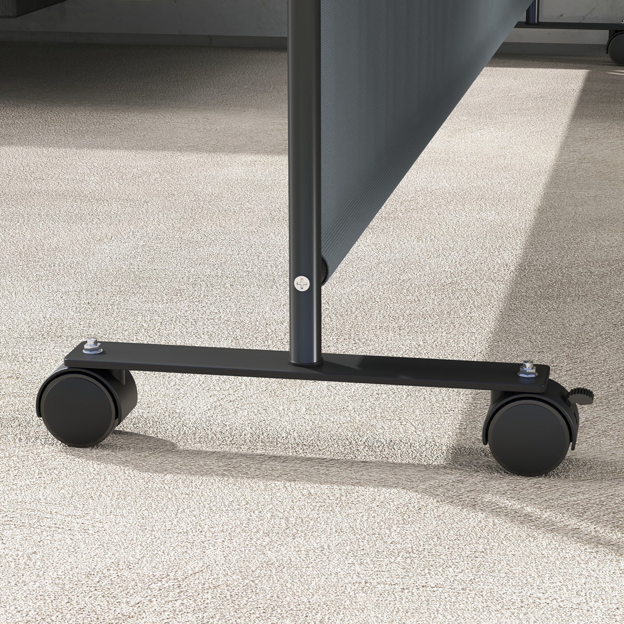 Outsunny 6ft Patio Privacy Screen, Weather-Resistant Room Divider with Wheels for Yard, Pool & Spa Areas 