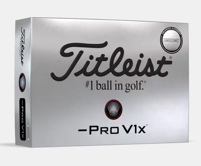 Titleist Pro V1x Left Dash Enhanced Alignment Golf Balls 
