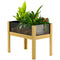 Outsunny Wooden Raised Garden Bed with Acrylic Panels, Raised Planter Box with Drainage Holes, 29.5