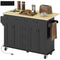 Kitchen Island Cart with Power Outlet & Drop Leaf, 55