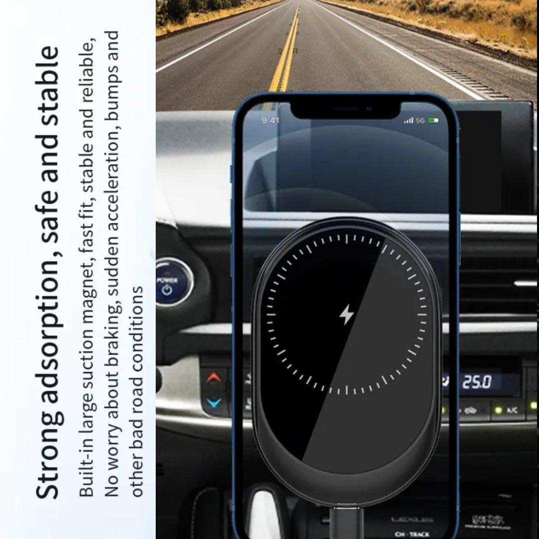 TUTT 15W Qi Magnetic Wireless Car Phone Holder Charger 360° Adjustable Strong Magnetic Compatible with iPhone 15 14 13 12 Pro Plus Max Mini