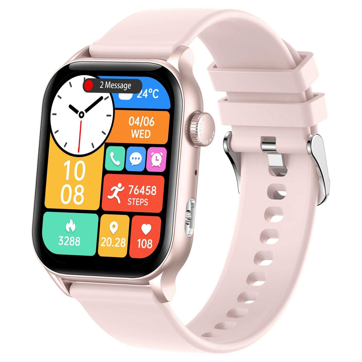 TUTT  Smartwatch for Men Women 1.95” AMOLED Screen | Flashlight BT Call Health and Fitness Tracking | K8