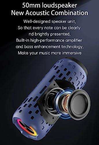 TUTT 2 in 1 Outdoor Waterproof Mini Speaker with Earbuds LED Lighting with Hook | TWS Earbuds Wireless with Portable Mini Speaker | for Picnic Travel Biking Hiking