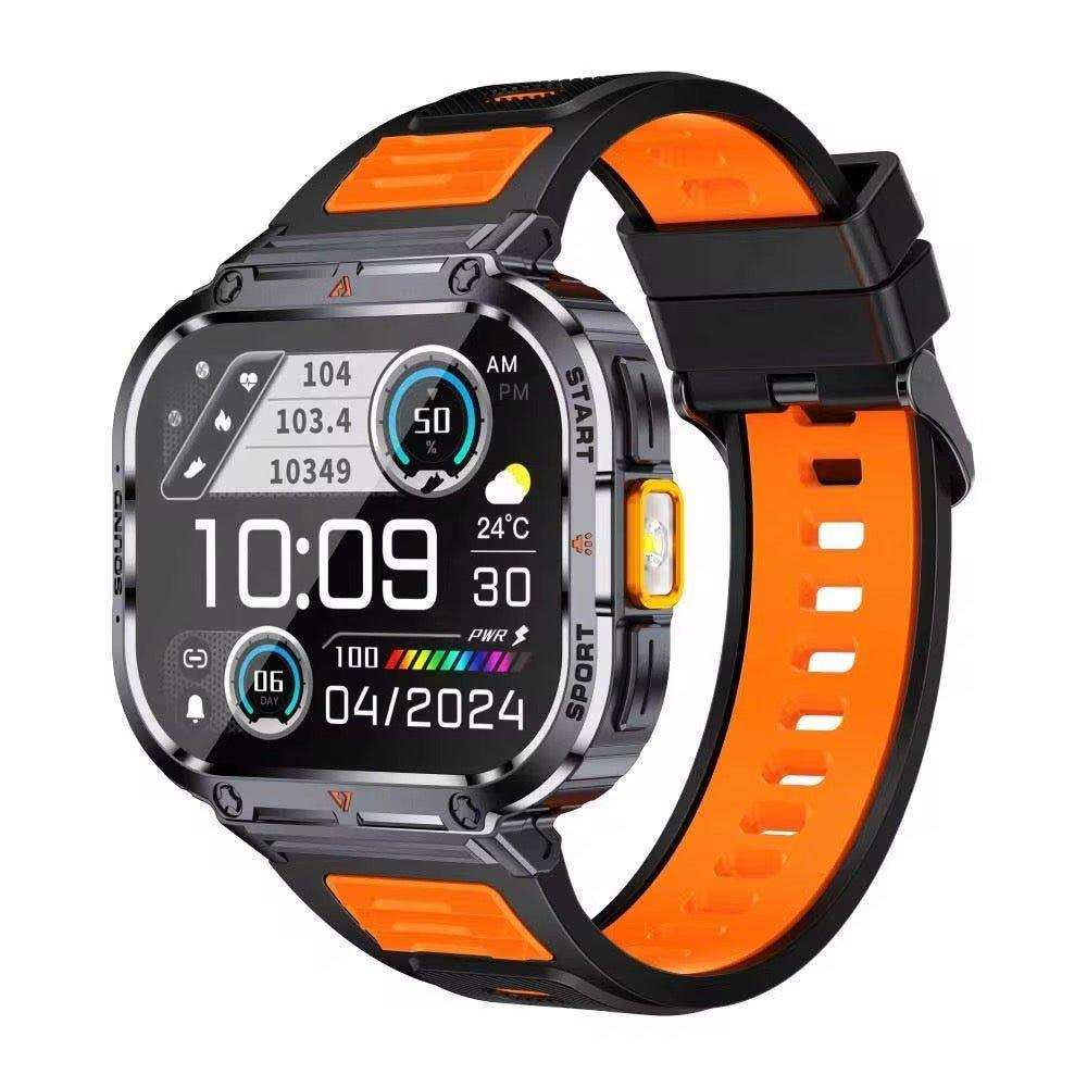 TUTT 2.0" Dial Smart Watch | Rugged Military | Health and Fitness Tracking | Flashlight | NX23 Smartwatches For Men