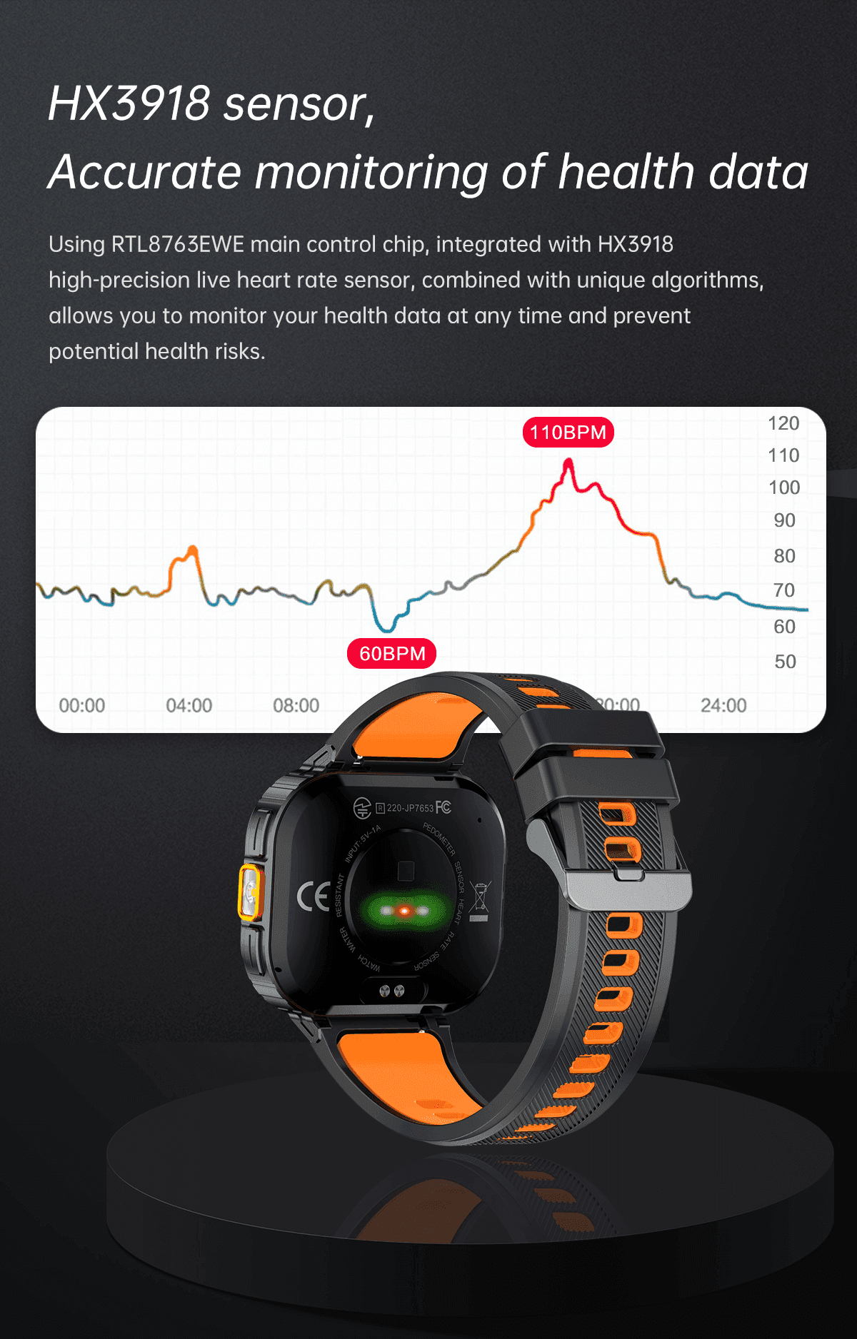 TUTT 2.0" Dial Smart Watch | Rugged Military | Health and Fitness Tracking | Flashlight | NX23 Smartwatches For Men
