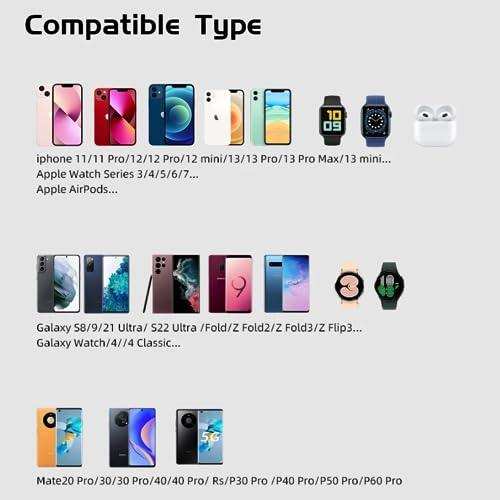 TUTT 3 in 1 Wireless Magnetic Foldable Charger Station Compatible with iPhone
