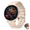 TUTT  Classic Smartwatch for Women Men AMOLED 1.43”  | Ultra-Thin Frame | Always-on-Display | Fitness Health Tracker V89 Pro | Two Straps: Steel & Rubber | Smart Watch for Android iOS