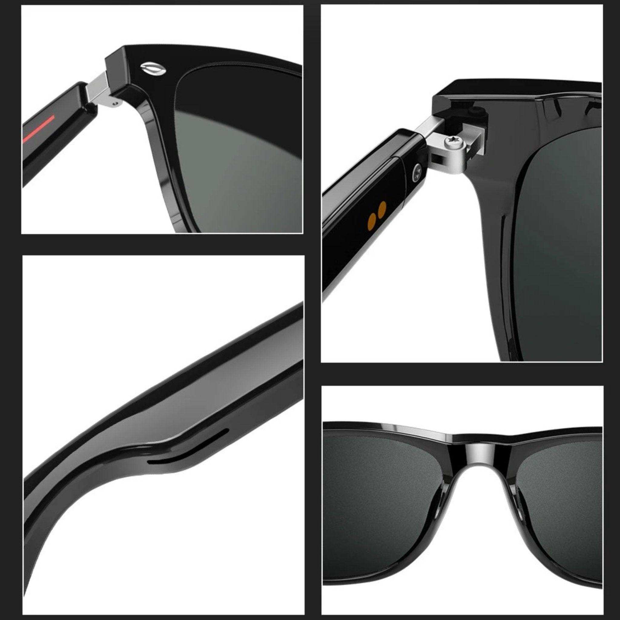 TUTT Bluetooth Smart Sunglasses | AI Voice Assistance Call & Music & Camera Control | HD UV Protection Anti Blue Ray | E13 Test Kit Gift