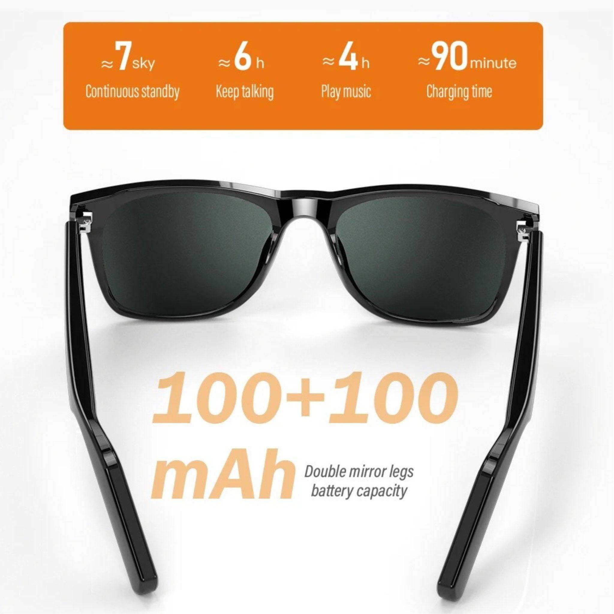 TUTT Bluetooth Smart Sunglasses | AI Voice Assistance Call & Music & Camera Control | HD UV Protection Anti Blue Ray | E13 Test Kit Gift