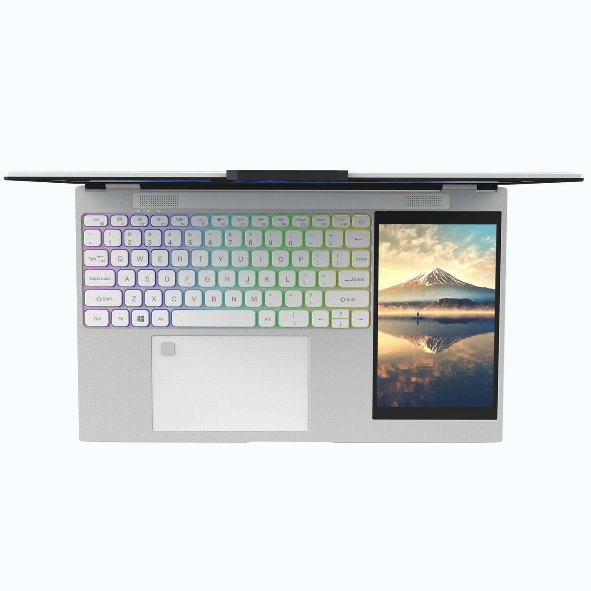 TUTT E156D 15.6" Laptop IPS Dual Screen 7” Mini Touch Screen Silver (1 TB SSD/ 32 GB RAM) | Intel® N95 CPU, Dual-band 2.4G/5G WIFI BacklitKeyboard | Windows 11 Pro with Mouse