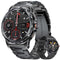 TUTT Smart Watch for Men AMOLED HD Screen Metal Case | 1.43'' Military Rugged  IP68 Waterproof | Health and Fitness SL6 LIGE | Rubber & Metal