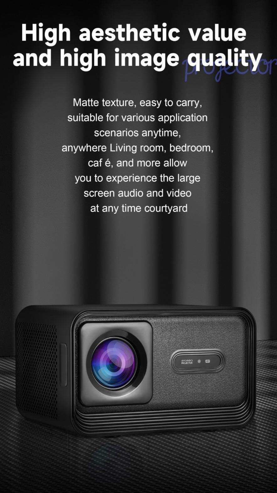TUTT S24 Ultra Smart Home Theatre Cinematic Projector Auto Focus Keystone & APPs 4K | Android TV WiFi and Bluetooth, Netflix/YouTube Built-in Apps