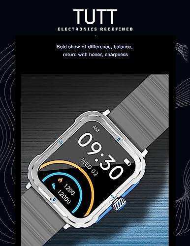 TUTT S8  Men Women Activity Fitness Tracker Pedometer SmartWatch NFC 1.9" HD Screen | AI Voice | IP67 Waterproof | Health and Sleep Monitoring | 128 Memory | Prestigious Gift Montre Intelligente