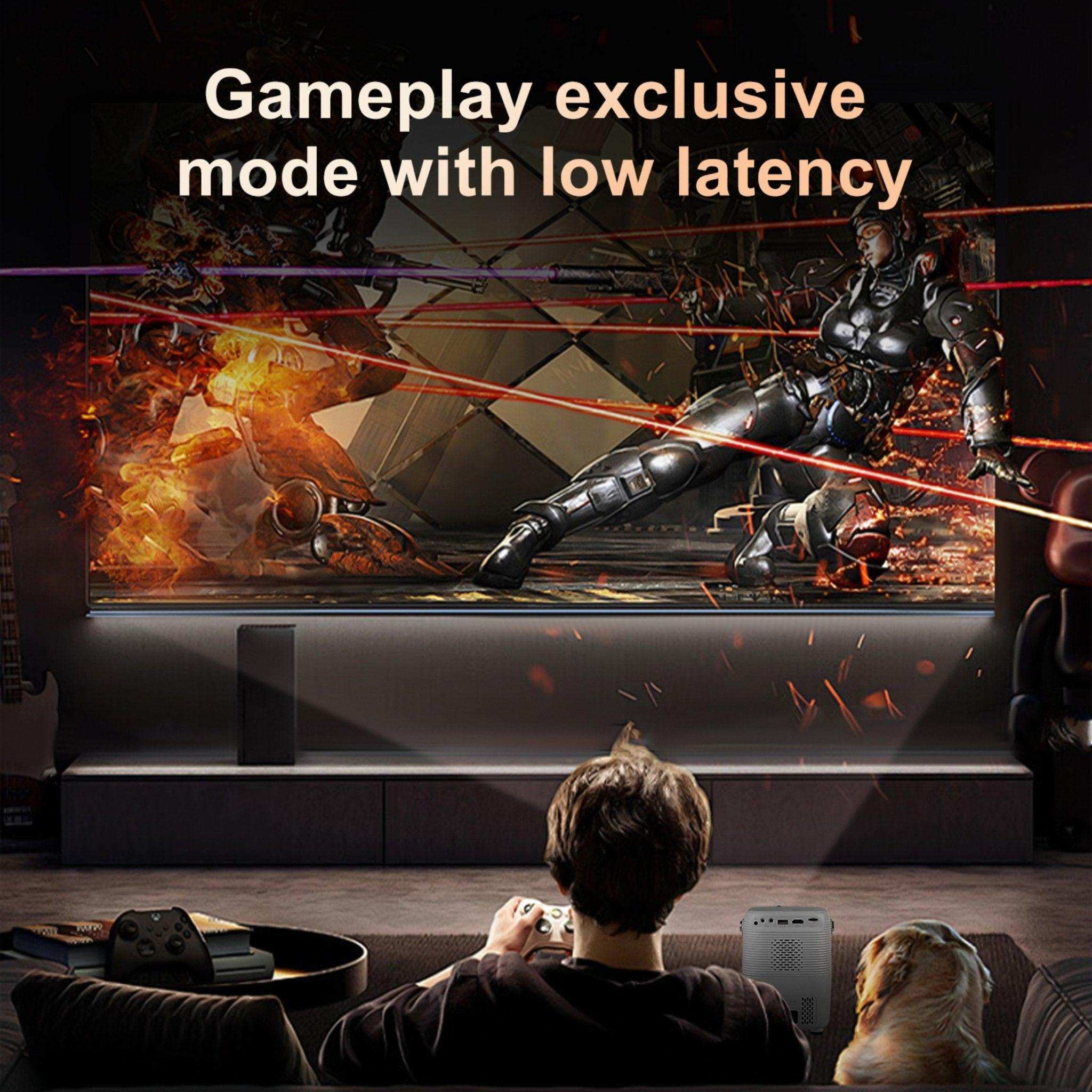 TUTT T12 Pro 4K Gaming Projector Home Theatre Wifi & Bluetooth, 600ANSI Native Auto Focus Home Theater Smart Project Up to 150” Premium Accessories
