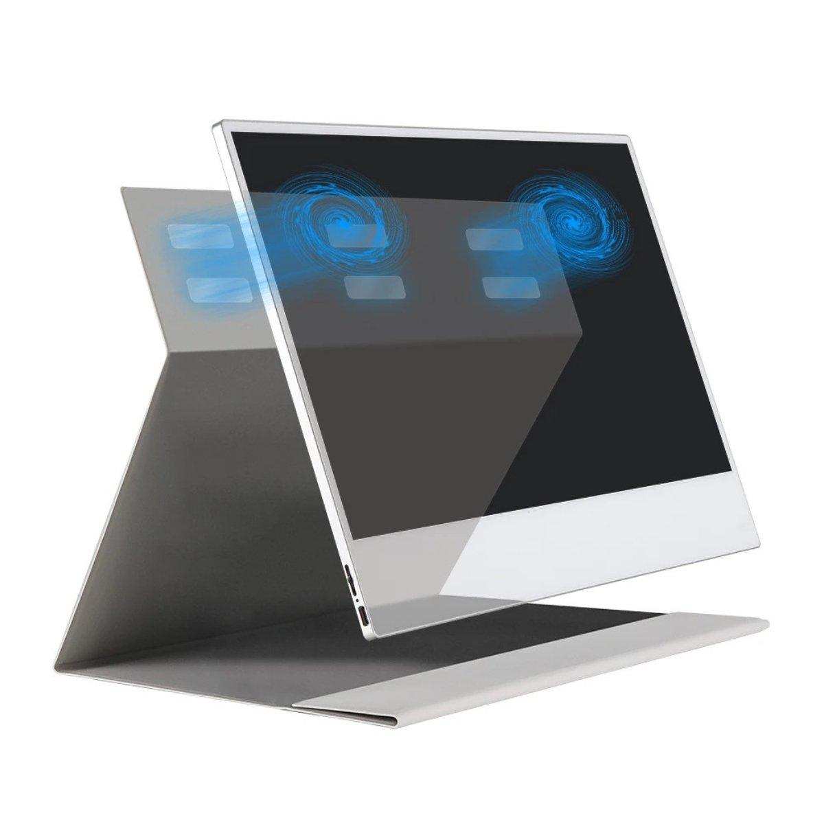 TUTT 16” Portable Touchscreen Monitor FHD IPS | Stand & Case | Built-in Speaker | Aluminum Frame