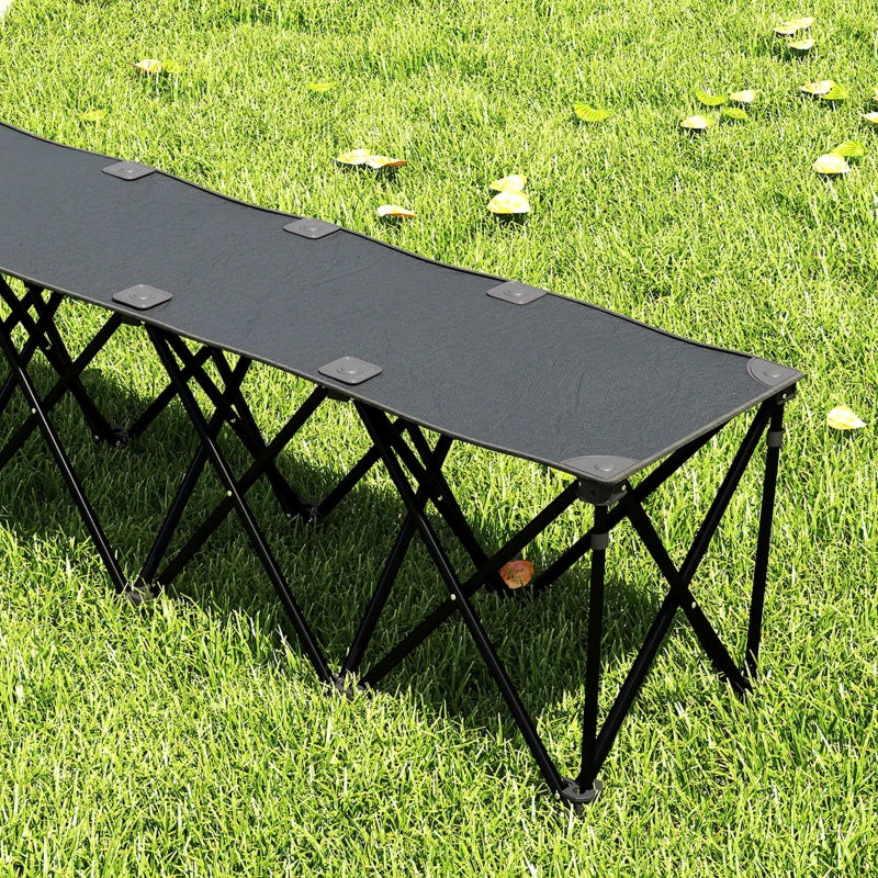 Portable 4-Seater Folding Camping Chair, Team Bench Chair with Carry Bag for Soccer Football Team, No Assembly