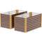 Outsunny Set of 2 Galvanized Planters for Outdoor Plants, 4' x 2' x 2' Raised Garden Bed, Distressed Dark Brown