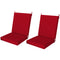 Outsunny Outdoor Cushions Set of 2 for Dining Chairs, Outdoor Seat Cushions with Back, Fade-Resistant Yarn-Dyed Polyester, Wine Red