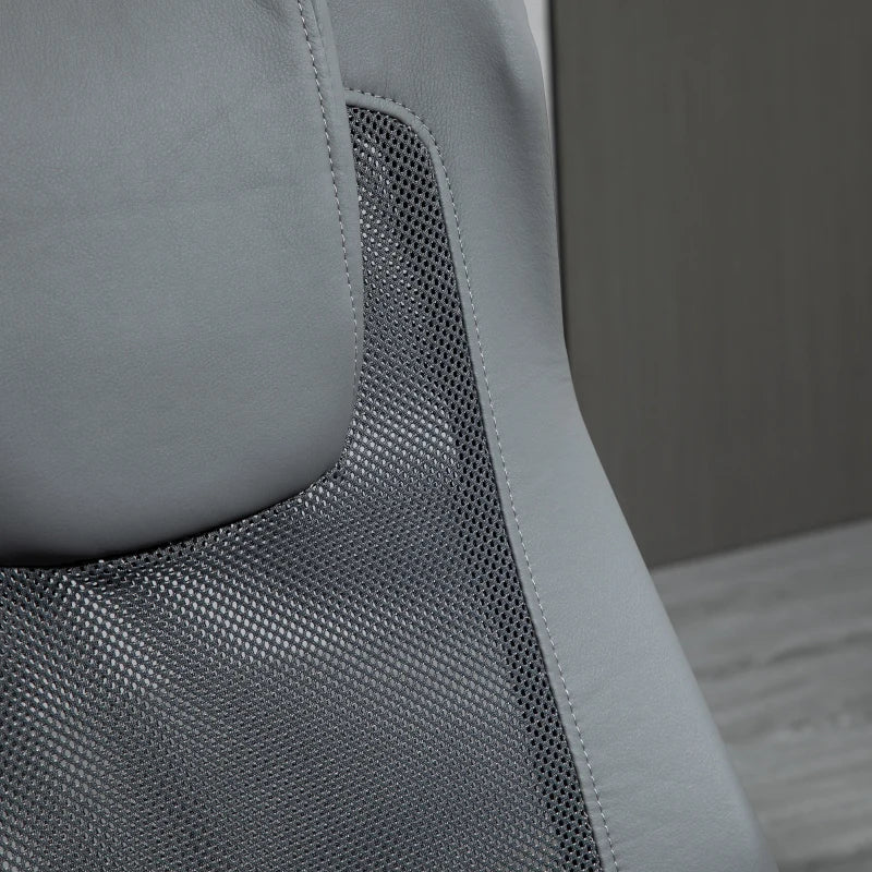 Office Chair High Back Mesh Ergonomic Computer Desk Seat Thick Padded Headrest with Armrest Office Grey
