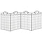 Outsunny Decorative Garden Fence 4 Panels 44in x 12ft Steel Wire Border Edging for Flower Bed Landscaping Outdoor Decor