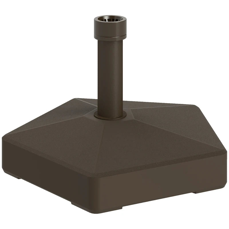 Patio Umbrella Base Holder, Heavy Duty Outdoor Umbrella Stand Base, Poolside, Brown