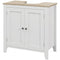 Bathroom Sink Vanity Unit, Under Sink Bathroom Cabinet with U-Shape Design and Adjustable Shelf, White
