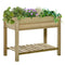 Elevated Planter Box with Legs and Storage Shelf, Raised Garden Bed, Elevated Wooden Planter Box, Green