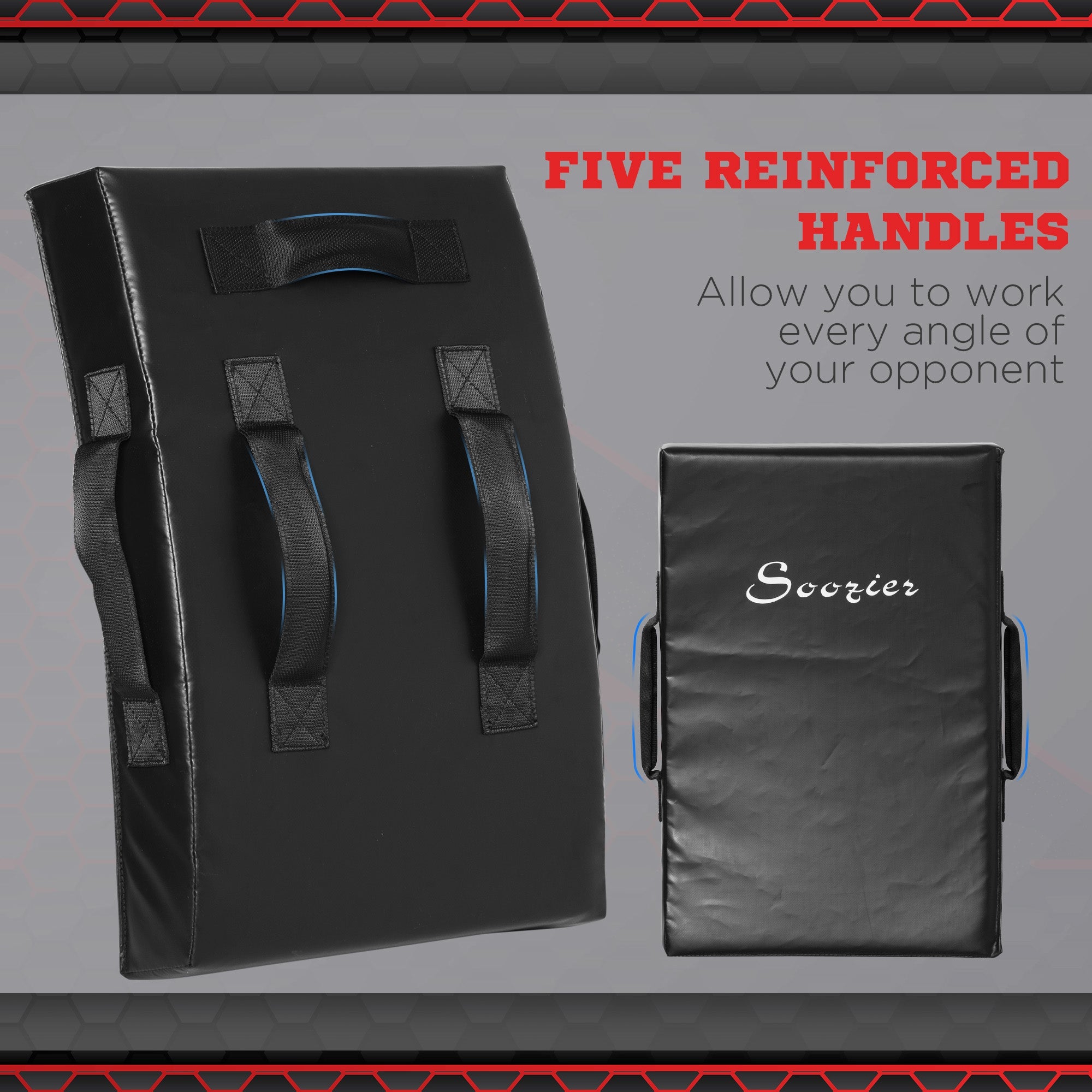 Soozier Kick Shield Curved Muay Thai Boxing Pad for MMA Taekwondo Krav Maga Martial Arts Karate Training 