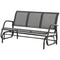 Outsunny 3-Seat Outdoor Glider Chair, Patio Rocking Chair, Steel Frame, Sling Fabric Seat for Garden, Backyard, Lawn, Grey